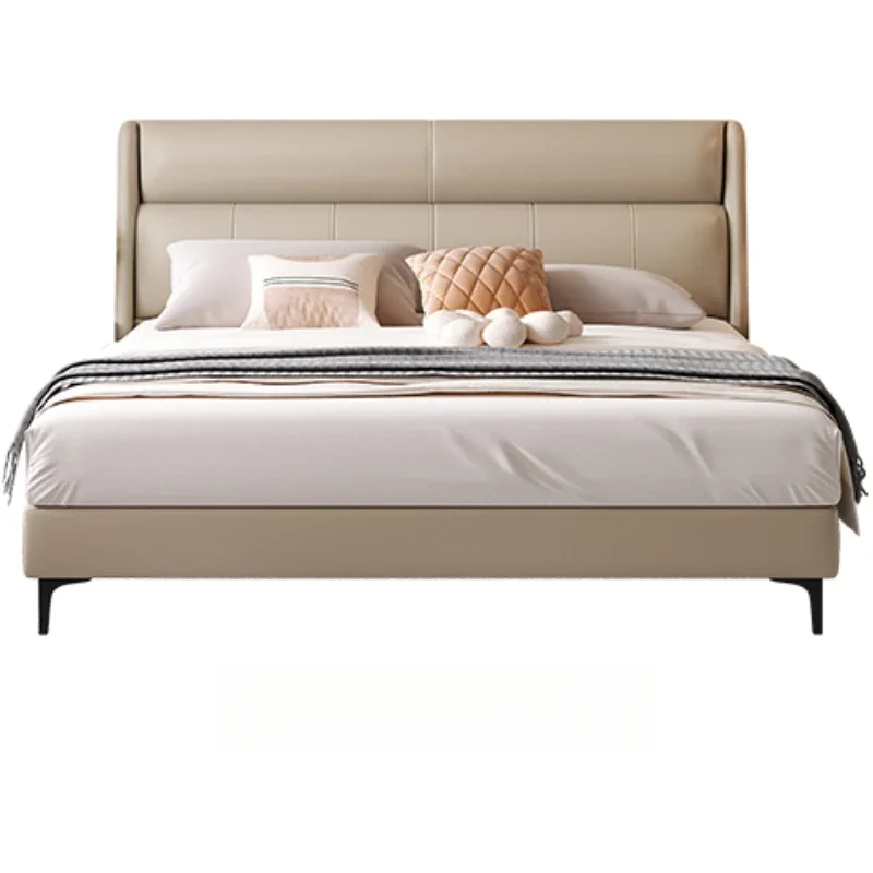 Modern Simple Bedroom Bed Modern Designer Cream Wind Double Wedding Bed Comfortable Sleeping Trendy Muebles Home Furniture