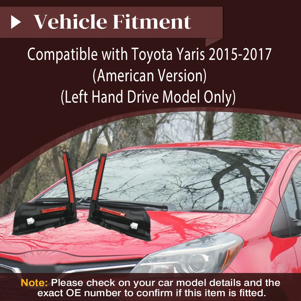 لتويوتا يارس 2015-2017 كوة الزجاج الأمامي الخارجي تمديد الكسوة اليسار/اليمين 53867-52160