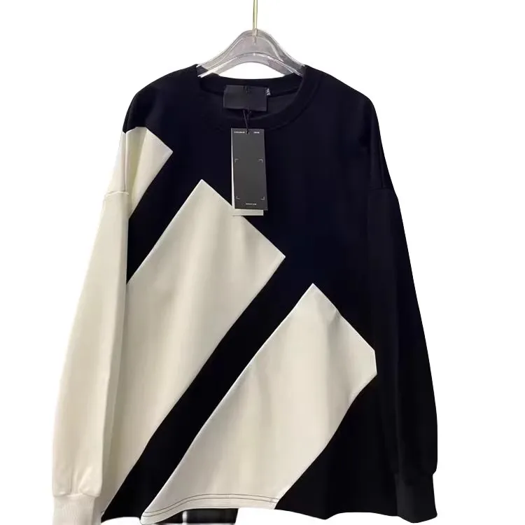 الرجعية ex هودل البلوز ربيع الخريف فضفاضة كبيرة الحجم جولة Ne البلوز مقاومة للاهتراء Dir-resistant أعلى #5