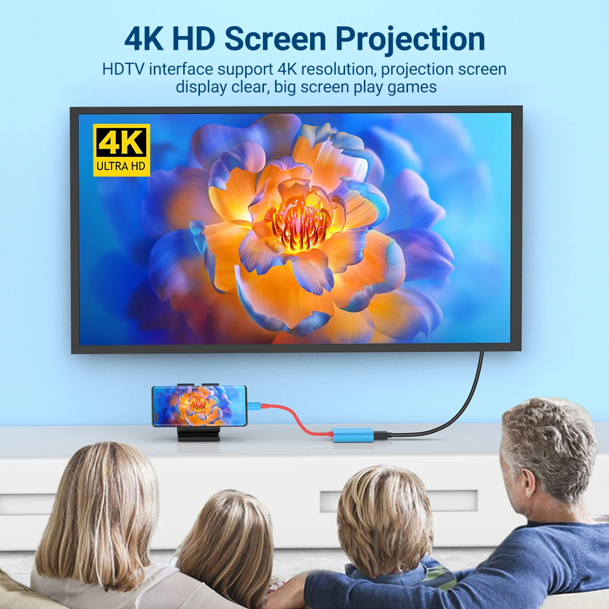 محطة إرساء محمولة 3 في 1 HUB TYPE-C مع HDMI وUSB 3.0 مثالية للسفر والألعاب