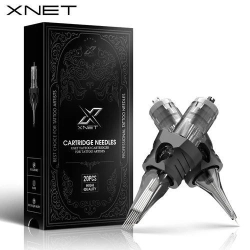 Imagen 1 del producto Agujas de tatuaje de cartucho XNET Aurora RL/RM/RS agujas de tatuaje de seguridad esterilizadas de silicona desechables para agarre de máquina de tatuaje 20 piezas