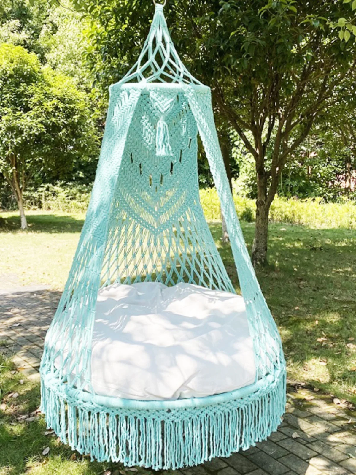 Handwoven Hanging Chair Hanging Basket Bohemian Balcony Swing Home Hanging Living Room Adult Hammock Indoor