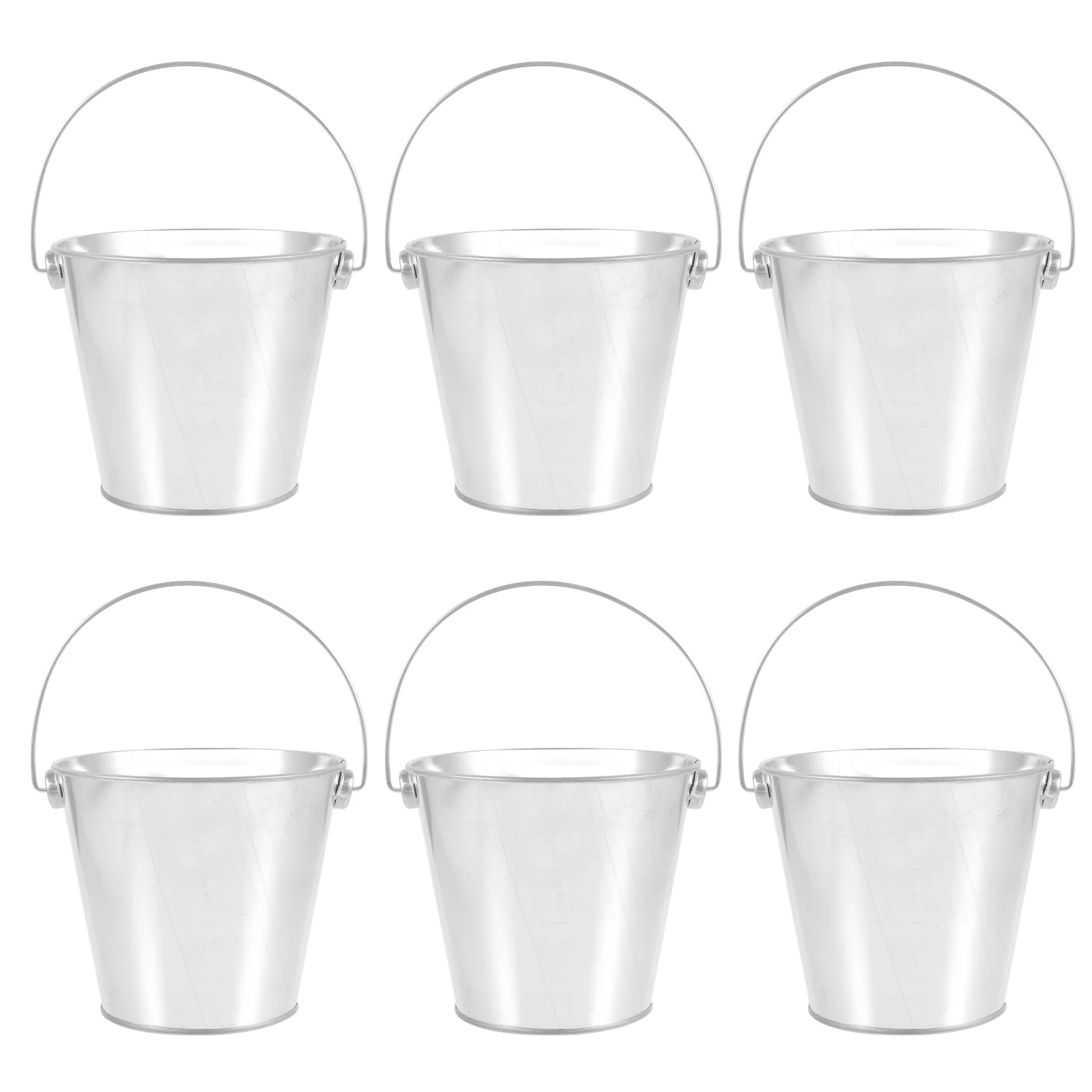 

6 Pcs Mini Snack Bucket Food Container Storage Tinplate Bucket For French Fries Ice Snacks Home Bar Practical Helper