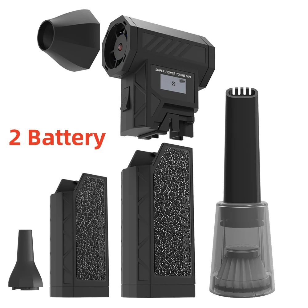 300000RPM Mini Turbo Jet Fan with Led Display&Light Electric Air Duster Adjustable wind speed Blower Rechargeable Car Cleaning