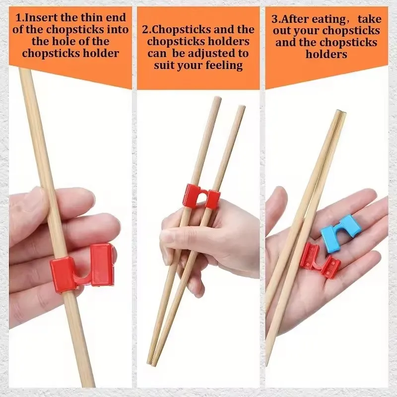 

Simple Chopsticks Helpers Training Chopstick Hinges Connector Practice Chopstick Helper for Adult Kid Beginner Traniner Reusable