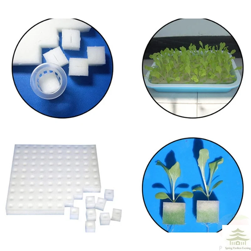 100Pcs/sheet Hydroponic Plant Sponge Garden Cultivation Seedling Soilless Culture Planting Tools Vegetables Nursery Pots Trays