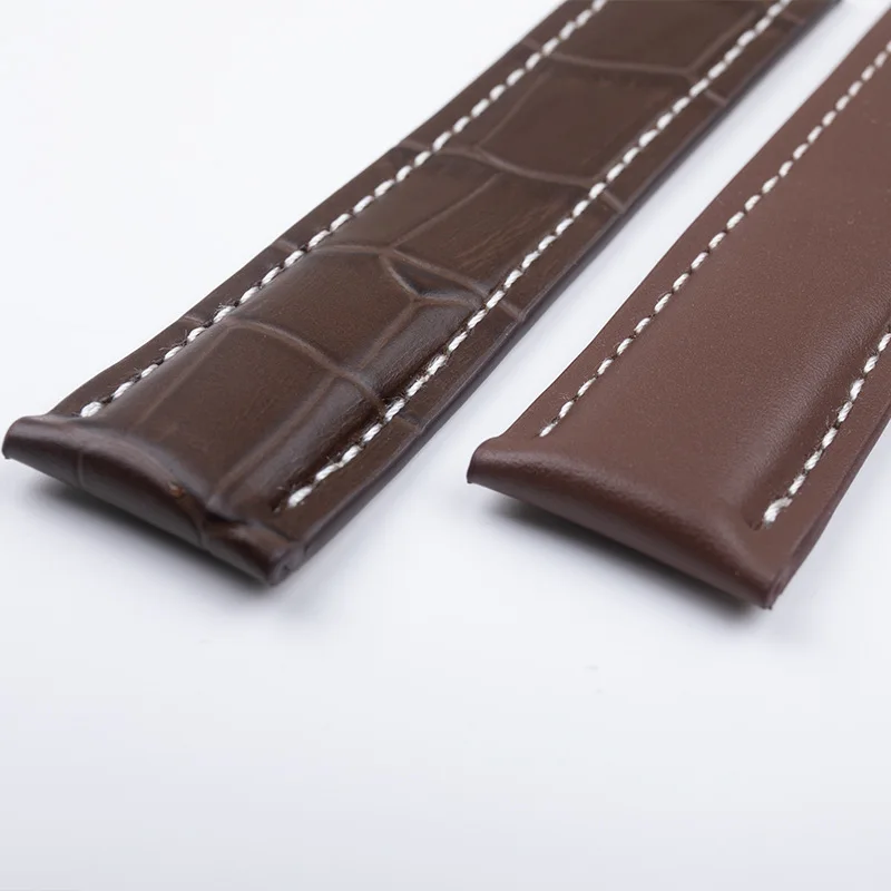 Selected Top Layer Exquisite Cow Leather Watch Strap for Breitling Aviation Timing Super Ocean Avenger Pilot 22MM24MM view 5
