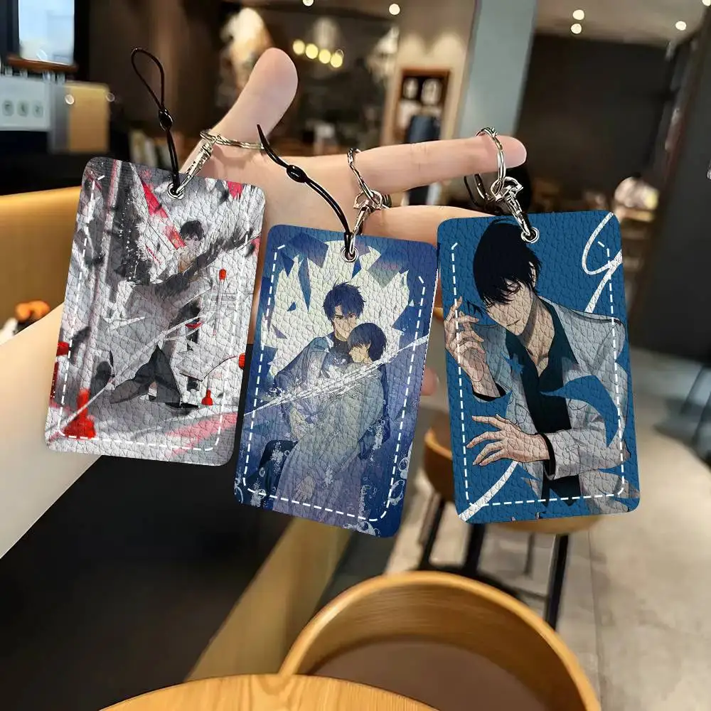 Anime Omnisciente R-reader V-viewpoint Card Wallet With Keychain PU Leather Printed Pattern Card Holder