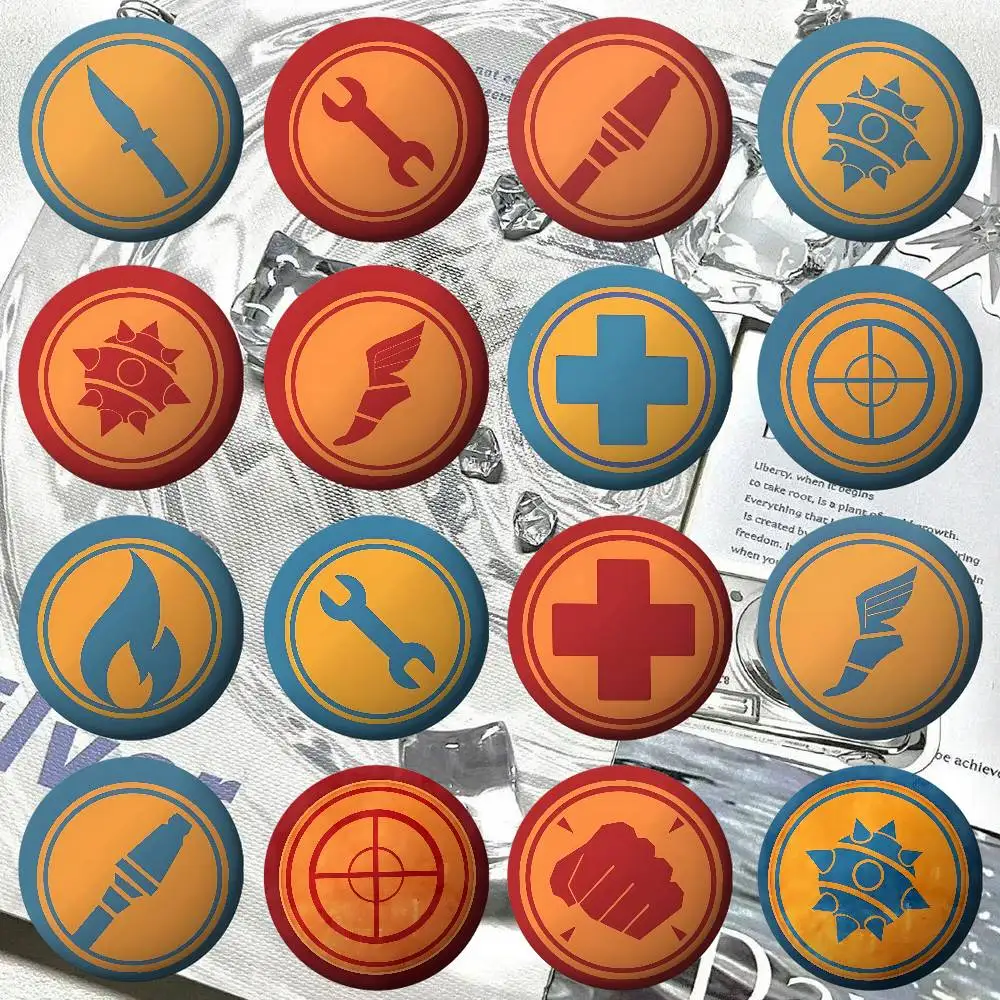 Game-T-tF2-Engineer-Explorer Red Blue TeamS Cool Badge Pins For Friend, Backpack, Clothing, Collectible Accessories Jewelry Gift