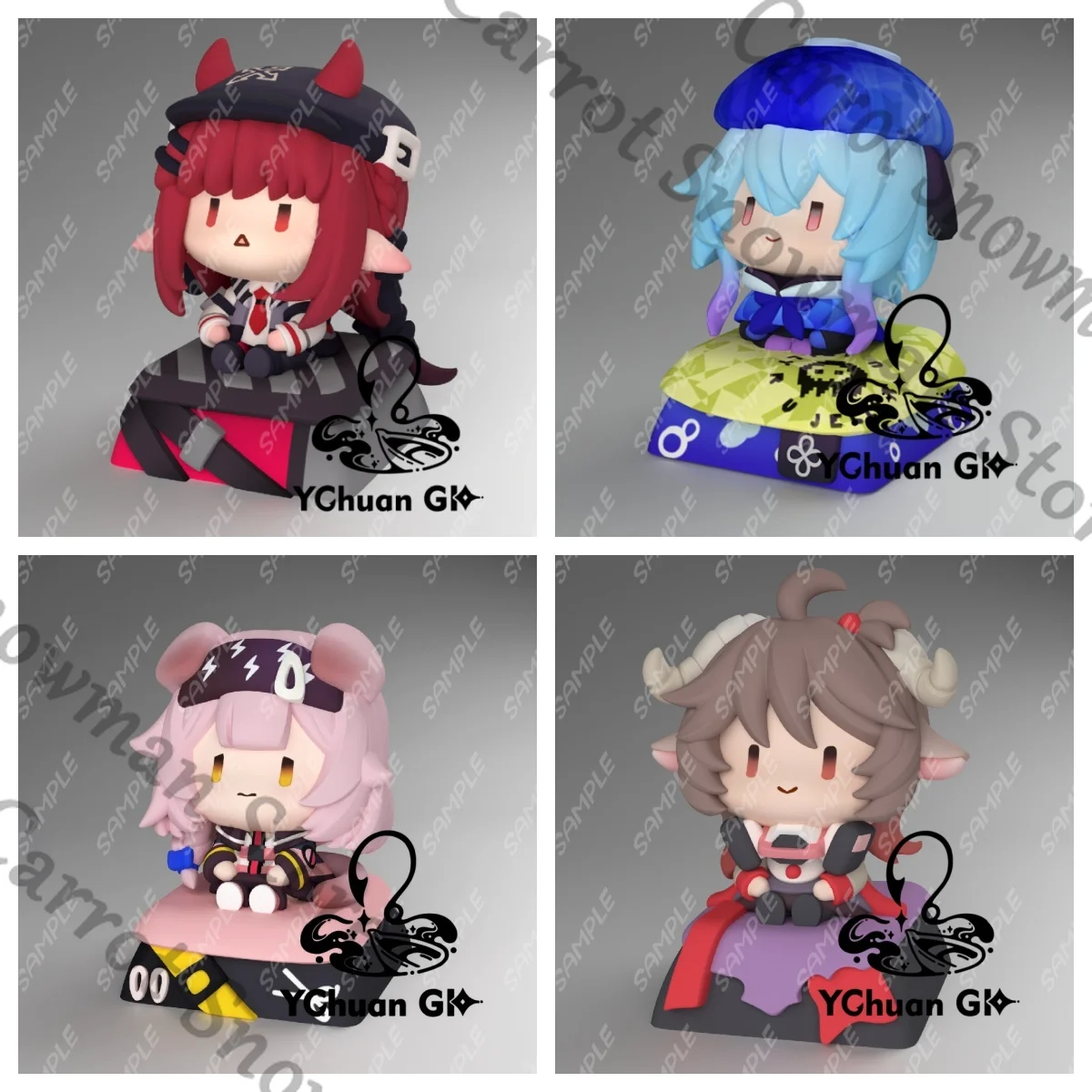 

Arknights Amiya Eyjafjalla Dusk Goldenglow Anime Q Version Keycap Keyboard Key Cospaly Decorate Hallowmas Cartoon Collect Gift