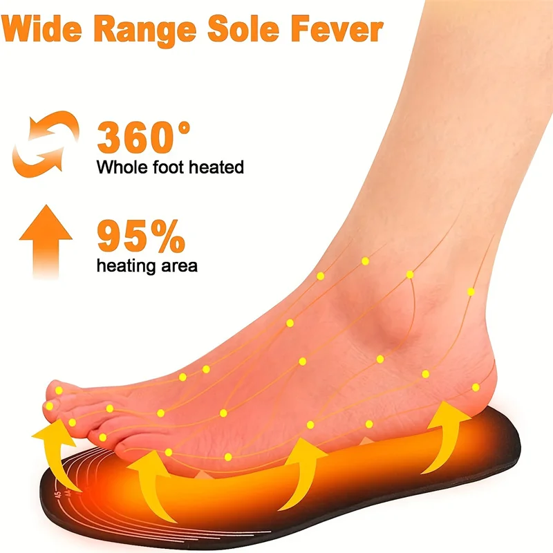 USB Electric Heated Shoe Insoles Croppable Foot Warming Pad Feet Warmer Pads Socks Mat Winter Warm Outdoor Sports Heating Insole