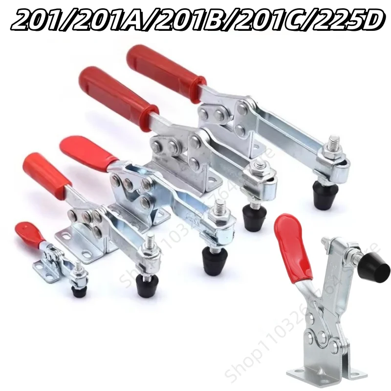 2Pcs Quick Release Horizontal Clamps Locking Lever Fastener Hand Tools Woodworking Clips GH-201/201A/201B/201C/225D