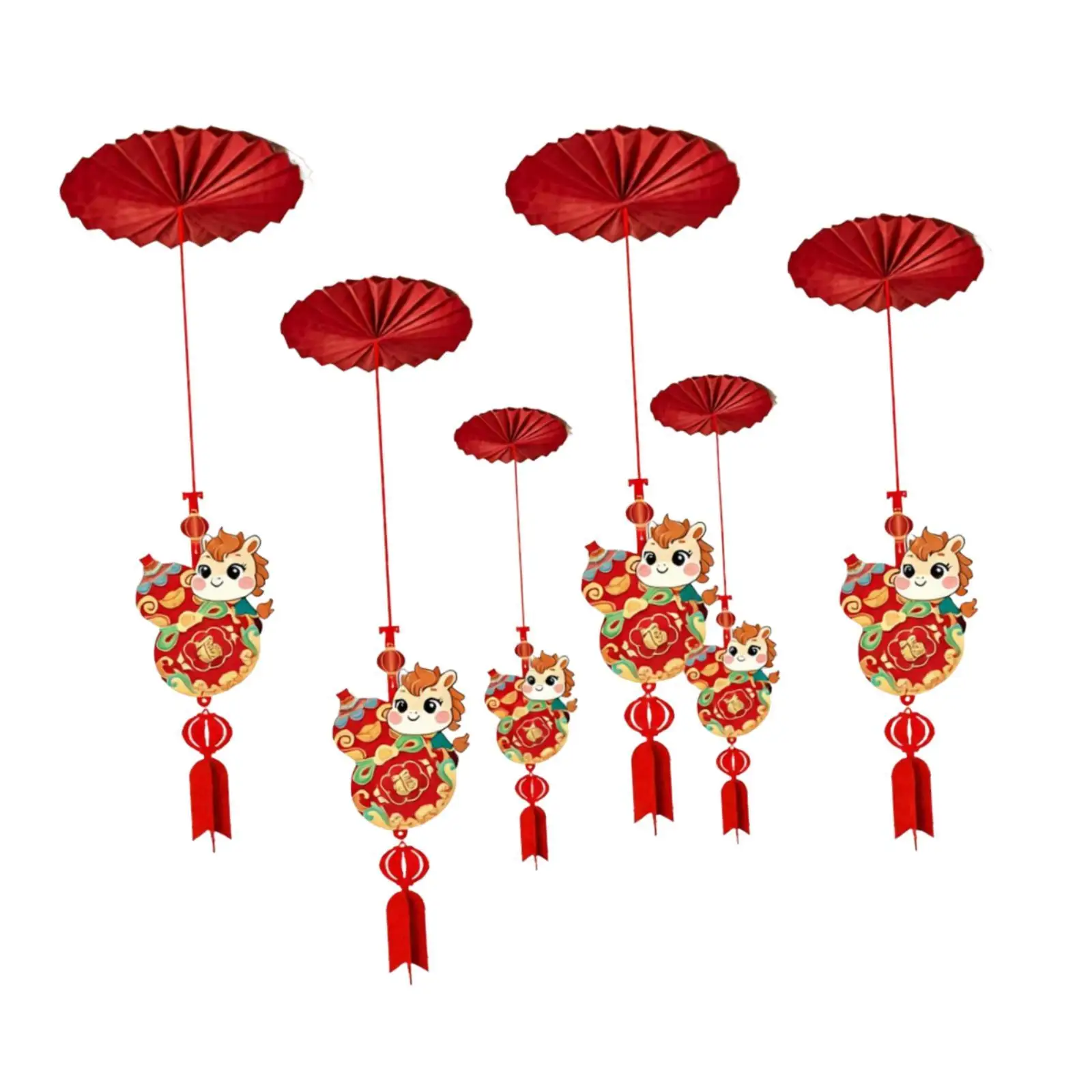 Red Paper New Year Pendant Horse Ceiling Hanging Ornament for Chinese New Year 2026 Spring Festival Party Decoration view 3