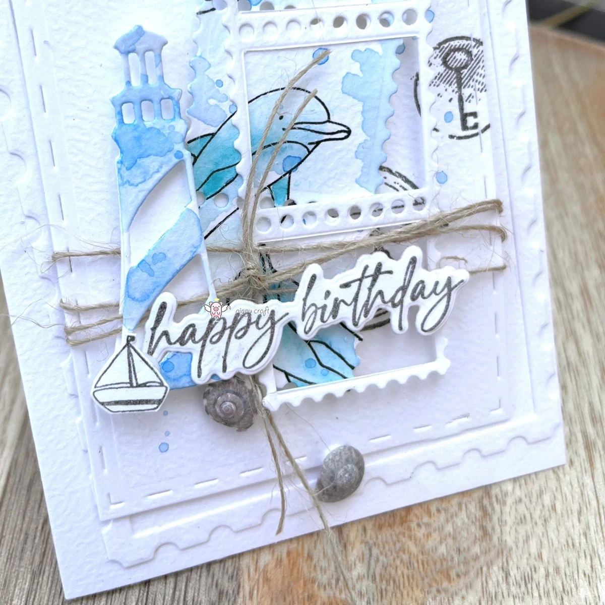 Piggy Craft metal cutting dies cut die mold Sea lighthouse decoration Scrapbook paper craft knife mould blade punch stencils