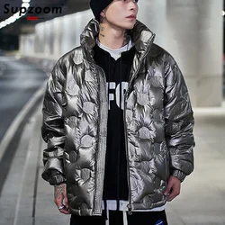 Arrival Hip New Hop Couples Top Fashion Three-dimensional Letter Casual Winter Coat Warm Baseball Bomber Down Jacket