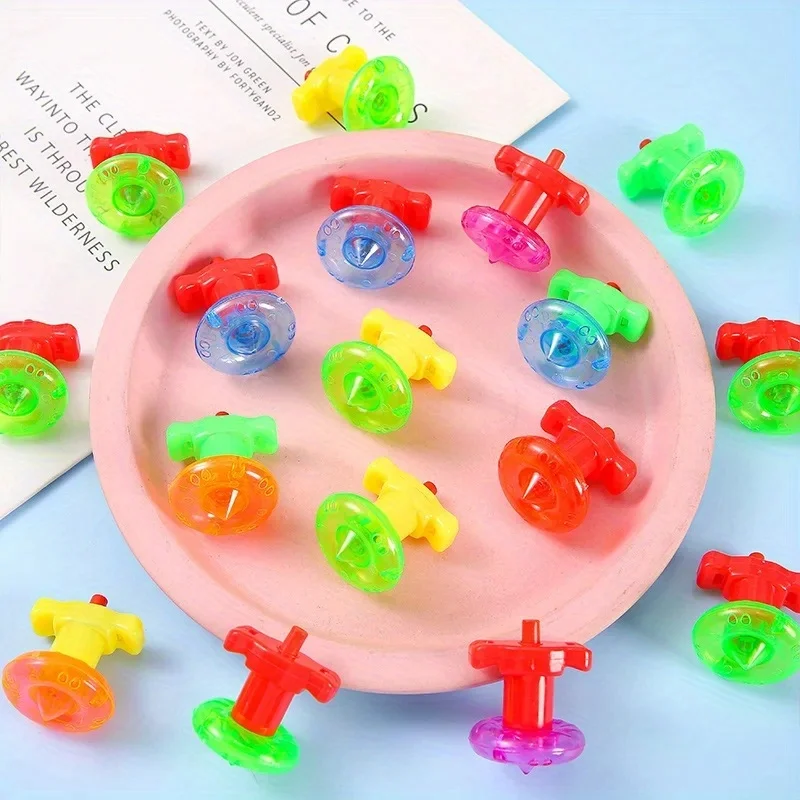 10/20pcs Mini Hand Spinning Top Toy Colorful Gyroscope Kids Desktop Game Toy Party Bag Fillers