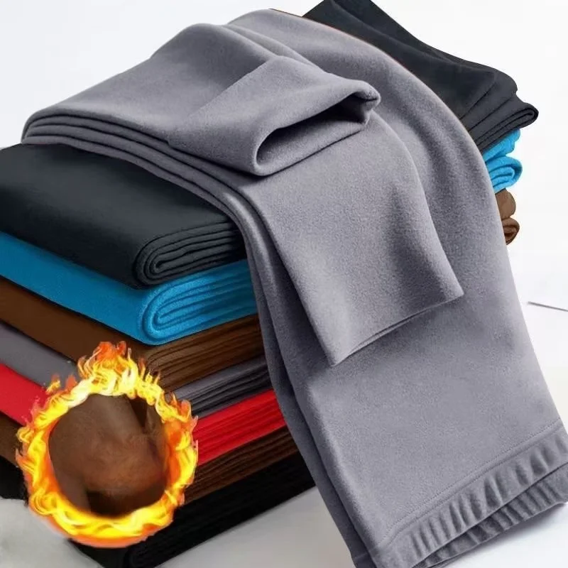 

Men's Thermal Pants High Waist Slim Fit Inner Wear Fleece Lined Trendy Underwear Student Base Layer Pants Polyester Fiber