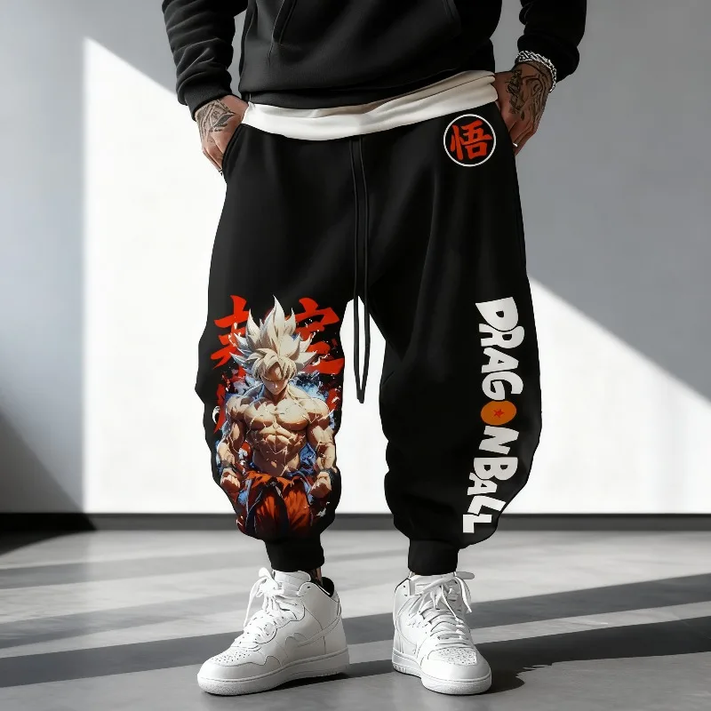 

Dragon Ball мужские красные брюки японского аниме Son Goku принты осень-зима спортивные штаны Harajuku Y2k брюки леггинсы из 100% хлопка