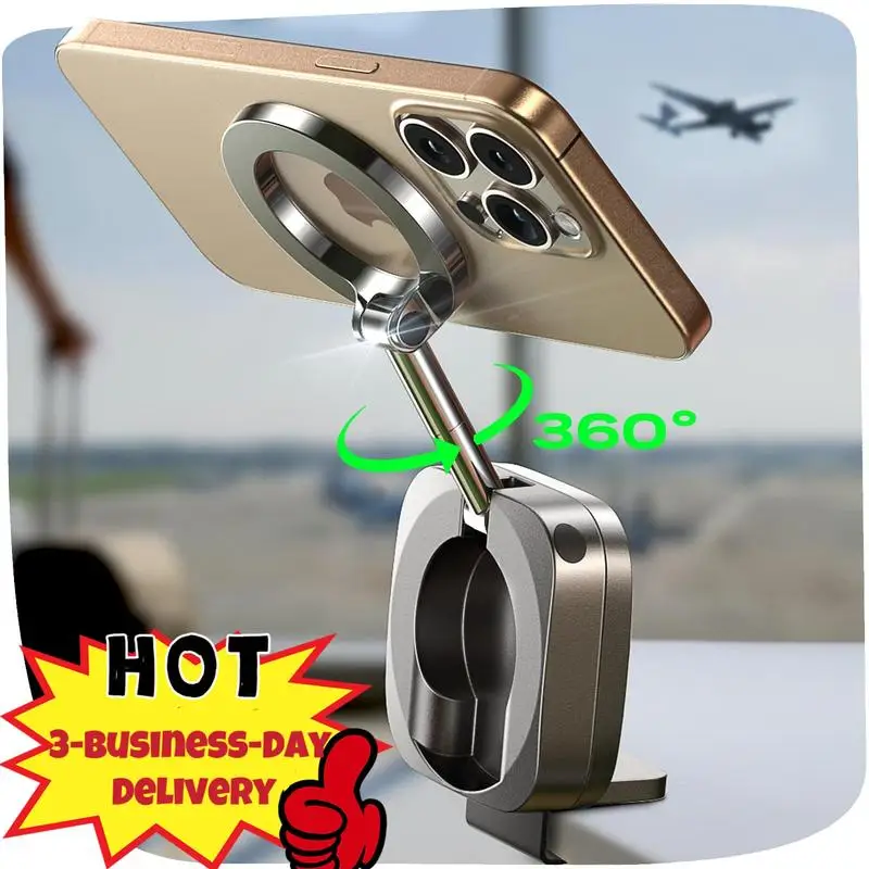 

2025 New LISEN Travel Stand, MagSafe 360° Rotating Retractable Foldable Stand with Powerful Magnet