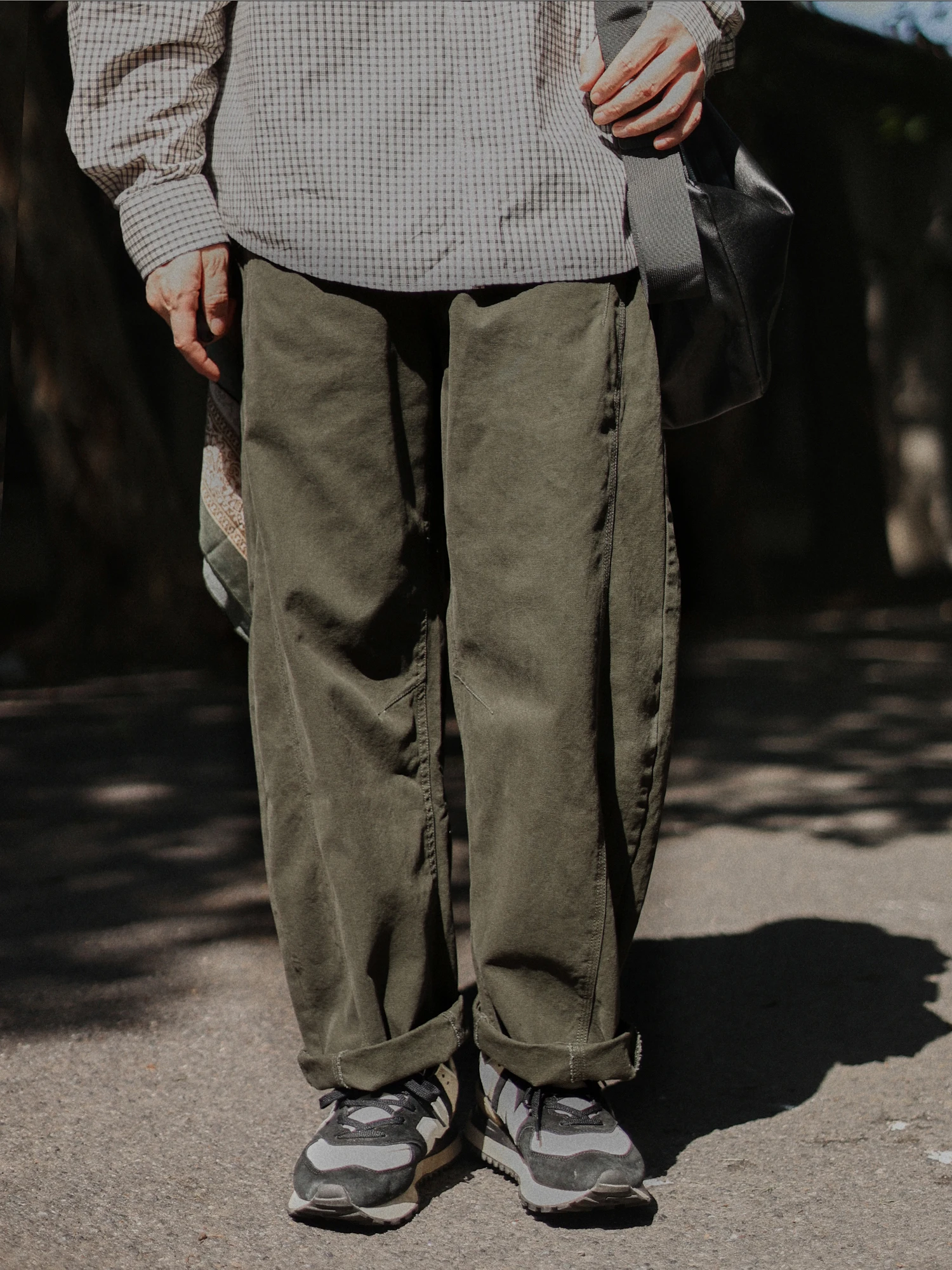 

Youth Casual Pants Men's Loose Straight Basic Sle Slimming Autumn Workwear Long Pants Knife Straight Leg Cotton Blend
