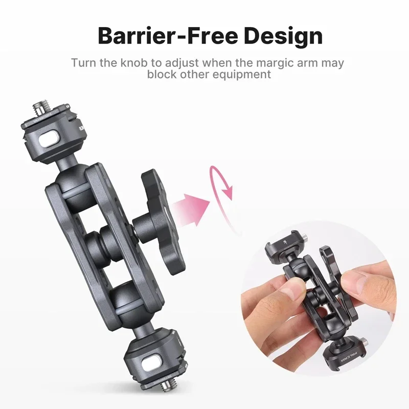 Falcam F22 مشبك كاميرا مراقبة سريع التحرير برأس مزدوج مشبك فائق DSLR ذراع سحري 360 ° ملحقات عالمية قابلة للتعديل #3