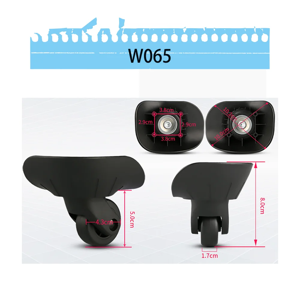 For Hongsheng A-03 Universal Caster Wheels For Luggage 360 Spinner Wheel Travel Bag Degree Rotation For Luggage Trolley