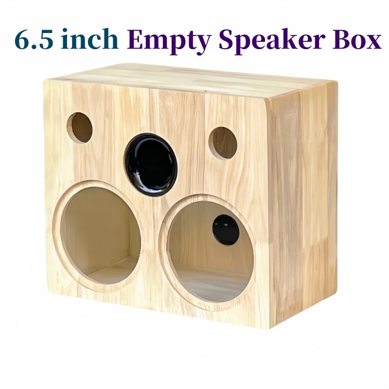 

6.5-inch Integrated Speaker Empty Box,DIY Dual Speaker Box,Two-way Home Speaker Housing,1Piece Wooden Speaker Box,DIY Sound Box