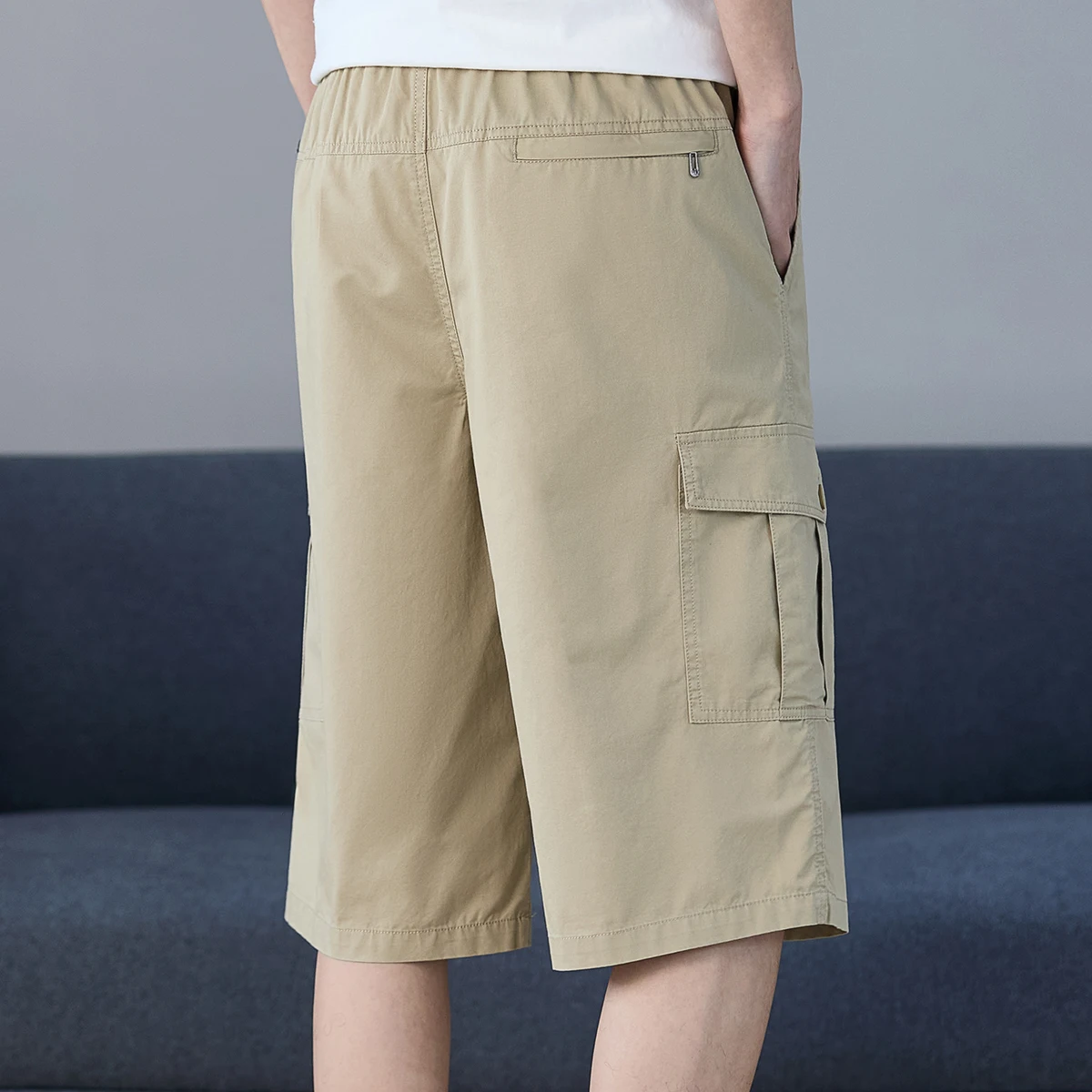 

Новые мужские повседневные брюки-капри из полиэстера с эффектом шелка, прямого кроя, для дома и улицы, прочные, модные, зимние