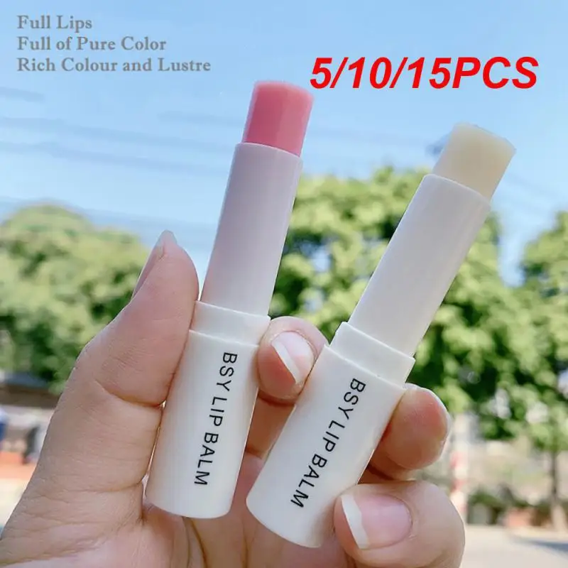 

5/10/15PCS Jelly Tinted Lip Care Warm Color Lipstick Makeup For Nature Nourishing Temperature Change Moisturizing Hydrating