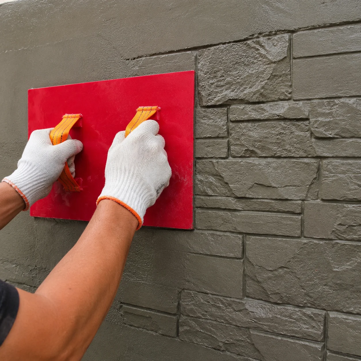 Cement wall embossing mold 43 * 20cm courtyard outdoor imitation stone decoration rockery garden shaping embossing tool