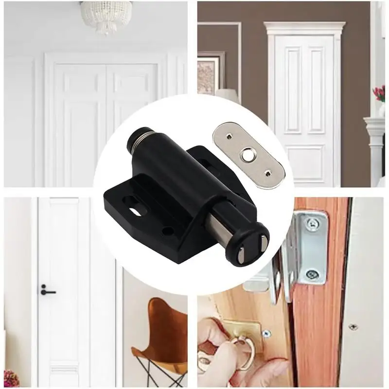 Magnetic Push Latches 4 Sets Flexible Heavy Duty Cabinet Latch Magnetic Press Latch Safe Push Touch Latch For Kitchen Drawer