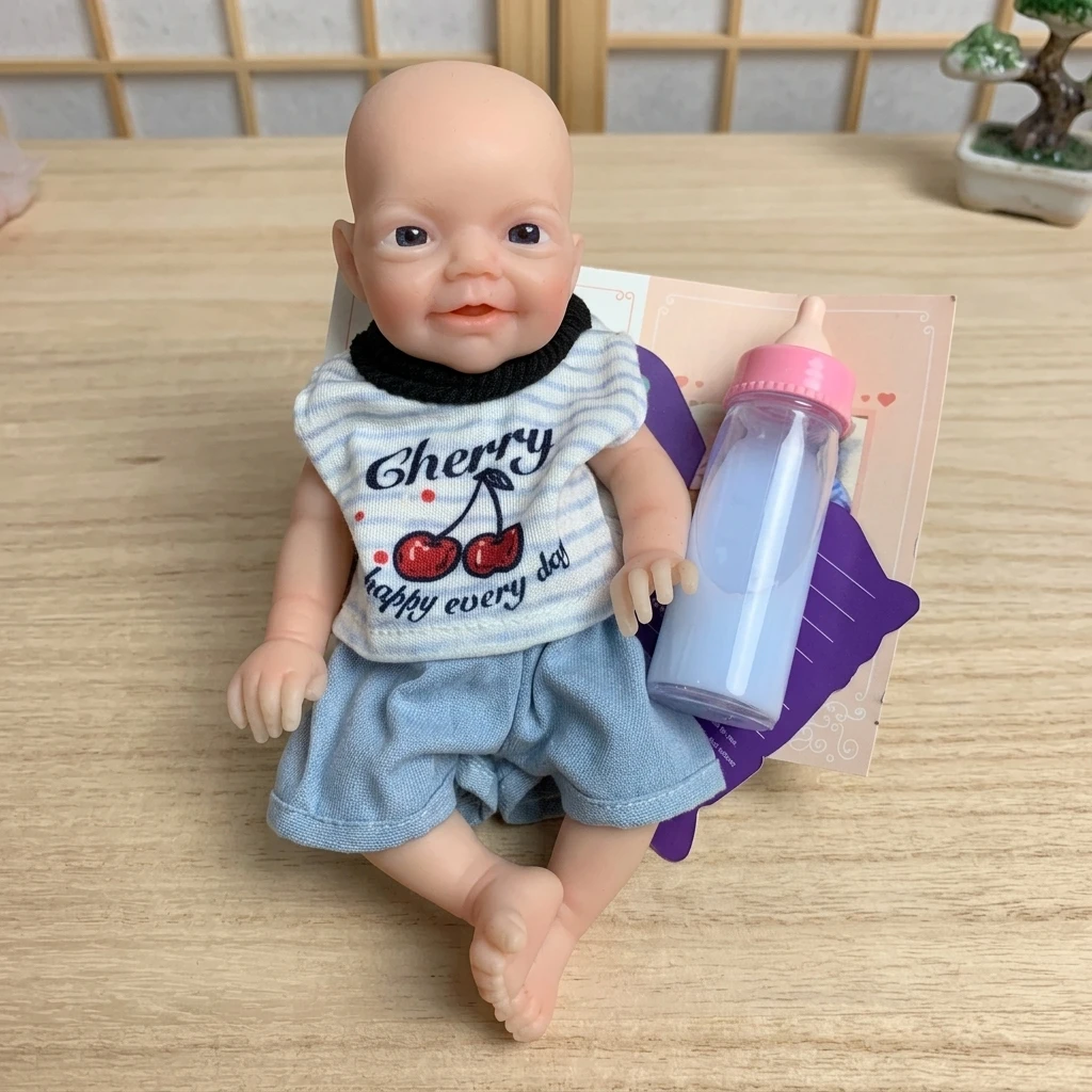 

8-дюймовая мягкая силиконовая кукла-реборн ручной работы, милая и реалистичная кукла-младенец, ручная работа, для подарков на день рождения
