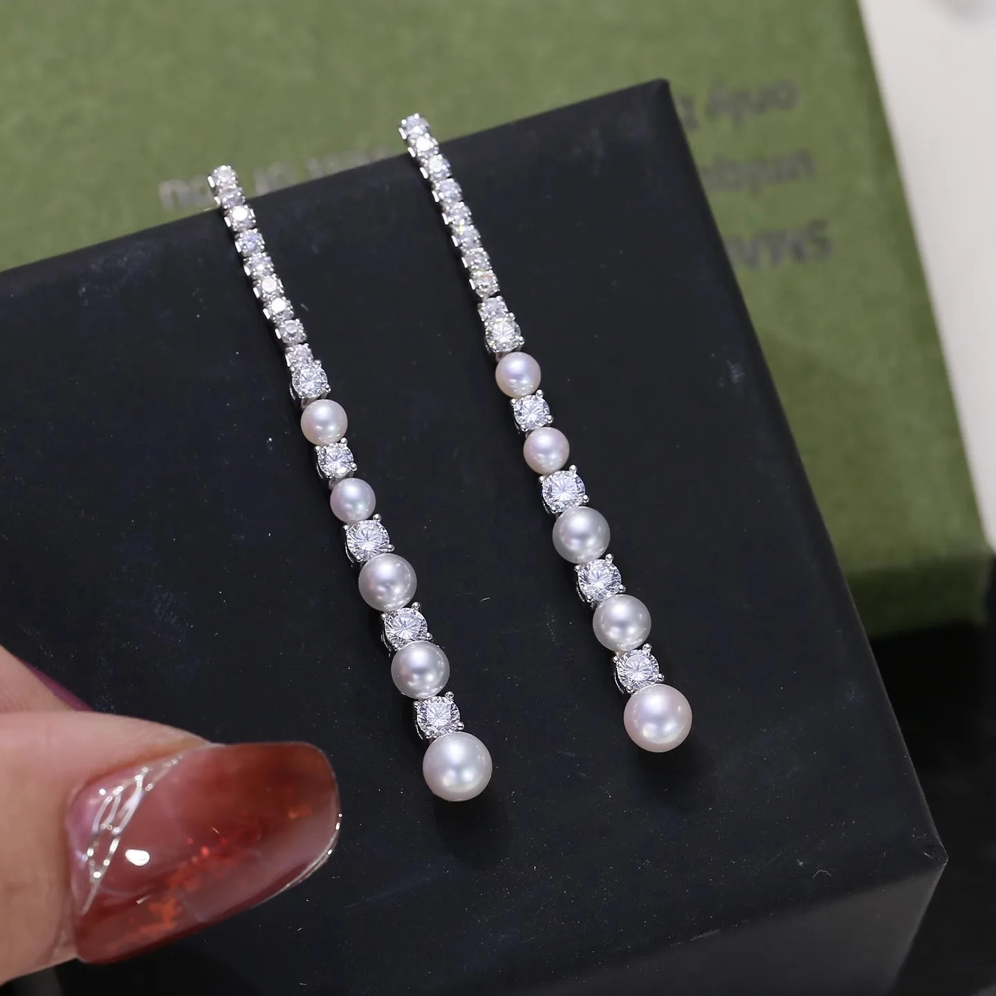 

MeiBaPJ маленькие длинные серьги-капли с натуральным жемчугом из серебра 925 пробы, изысканные свадебные украшения для женщин