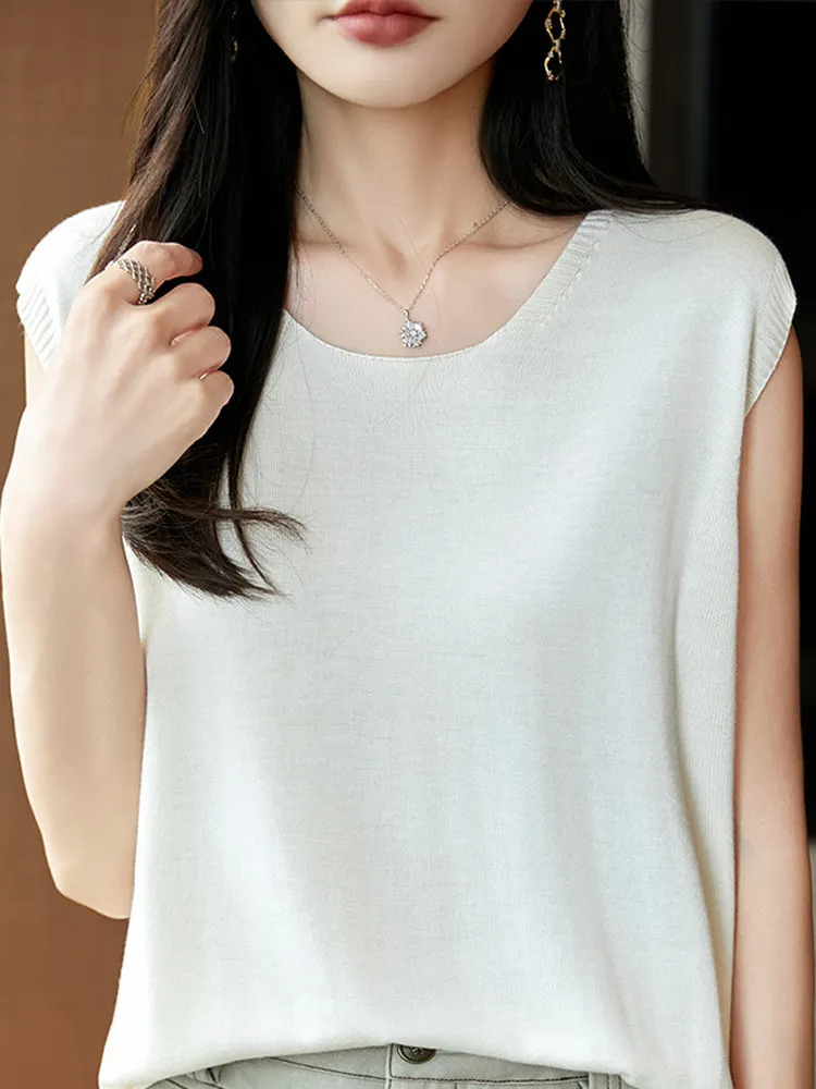 여성 니트 스트랩 베스트 스퀘어 칼라 슬림 탑 캐주얼 루즈핏 이너웨어 수트용 초가을 신상품