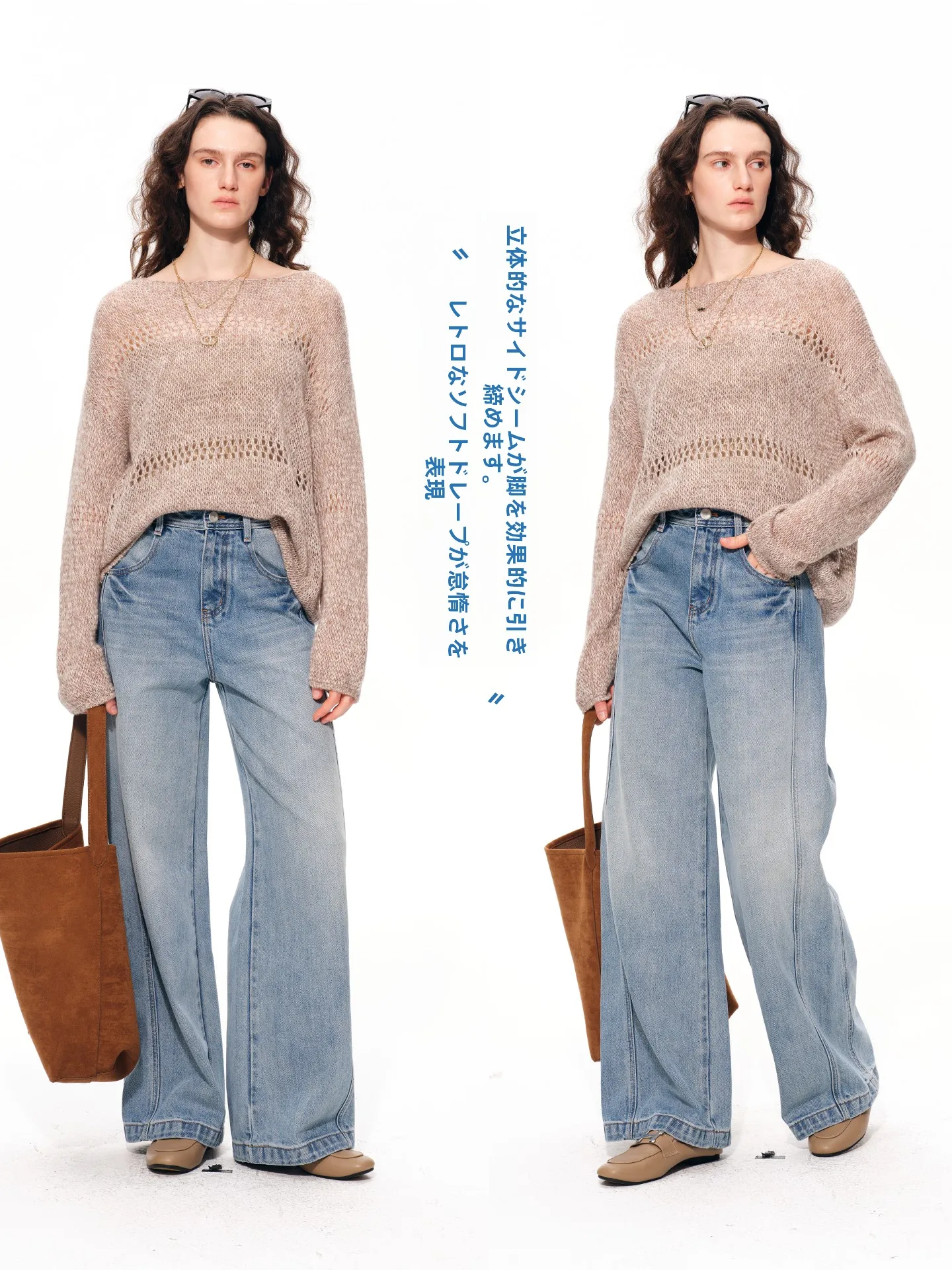 

High Waist Straight Leg Jeans Women's Spring New Cotton Wide Leg Banana Pants Comfortable Fit Casual Trousers