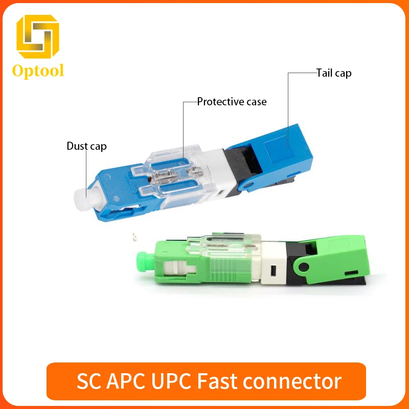 

Fiber Optic Connector SC APC Single mode Fast Connector FTTH Cold Tools SC UPC Optical Quick Connector Coupler Free shipping