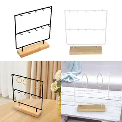 Jewelry Display Rack with 10 Hooks Earrings Organizer Jewelry Organizer for Earring Cards Pendants Bracelet Ring Hanging