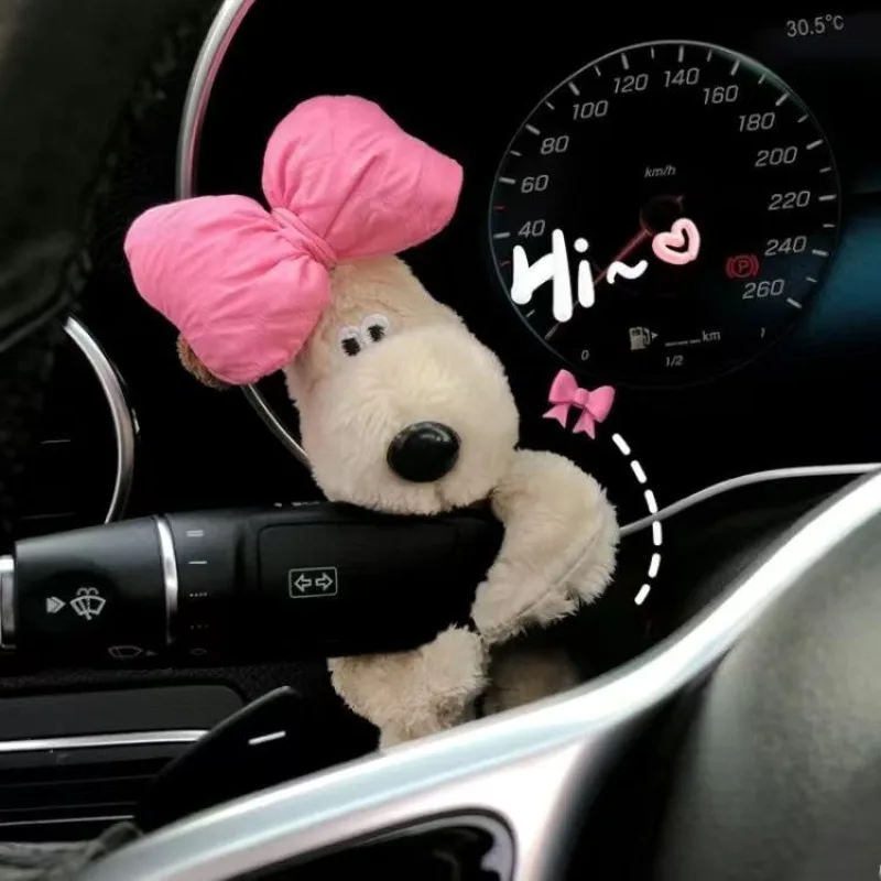 Gromit creative cartoon three-dimensional plush cute puppy doll car fender decoration car interior wiper high-value doll gift