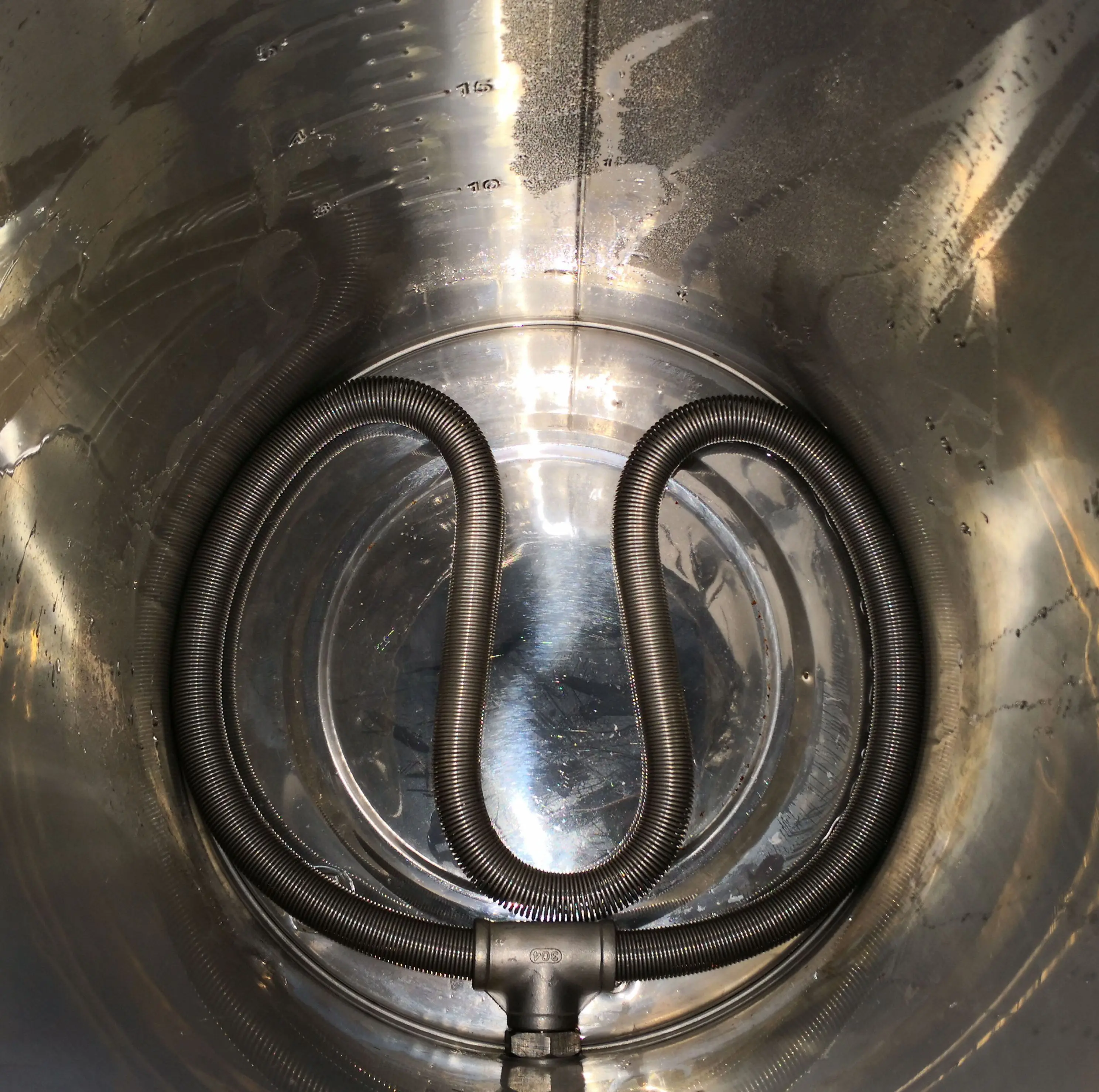 KegLand 1m Helix Coil and Tee (304 Stainless) - False Bottom Replacement for Mash Lauter Kettle