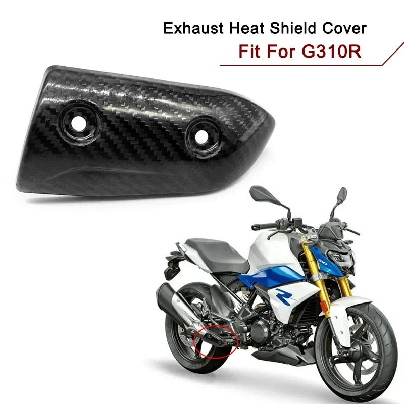 Fit For BMW G310R 17-23 G 310 R Motorcycle Exhaust System Mid Link Pipe Carbon Fiber Heat Shield Cover Guard Anti-Scalding Shell