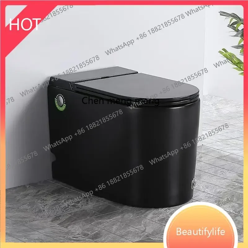 

New tankless toilet household toilet large diameter pipe anti-blocking and deodorant black toiletK182