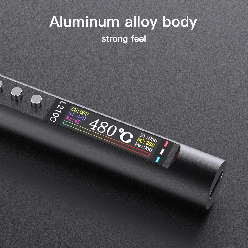 2S Fast Heating USB Soldering Iron Mini Soldering Iron Set Portable Household Type-C Interface 50-500℃ Adjustable Temperature