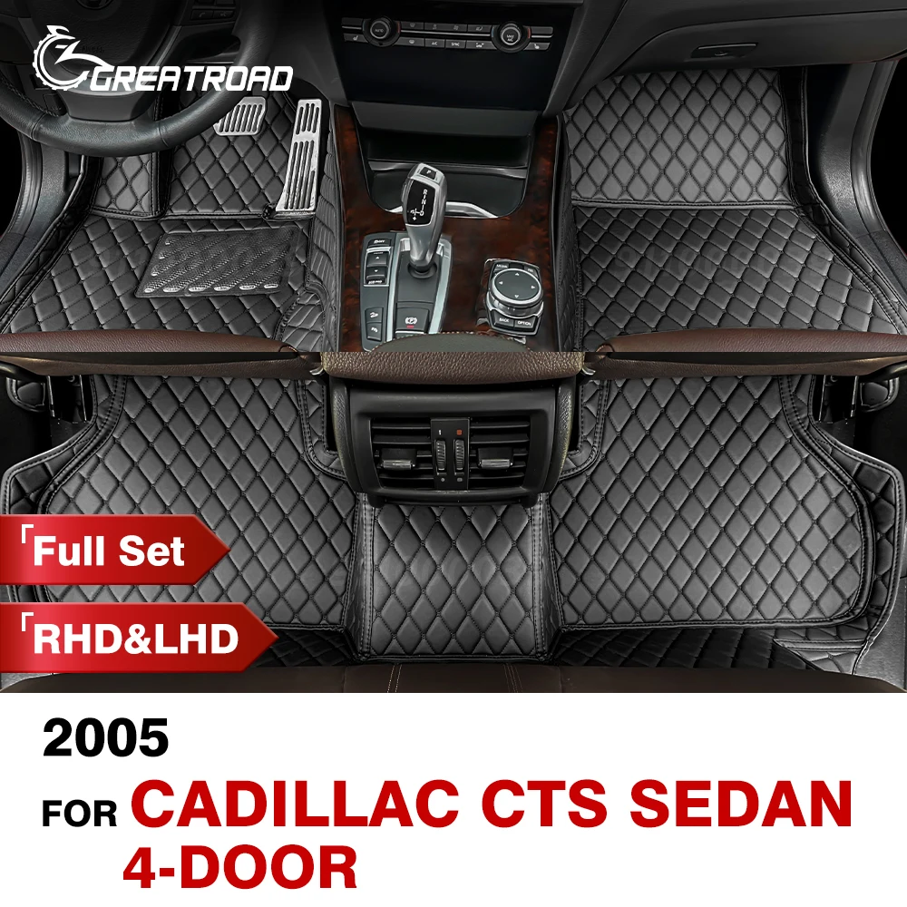 

"Car floor mats for Cadillac CTS Sedan 4 Doors 2005 Custom auto foot Pads automobile carpet cover Interior Accessories "