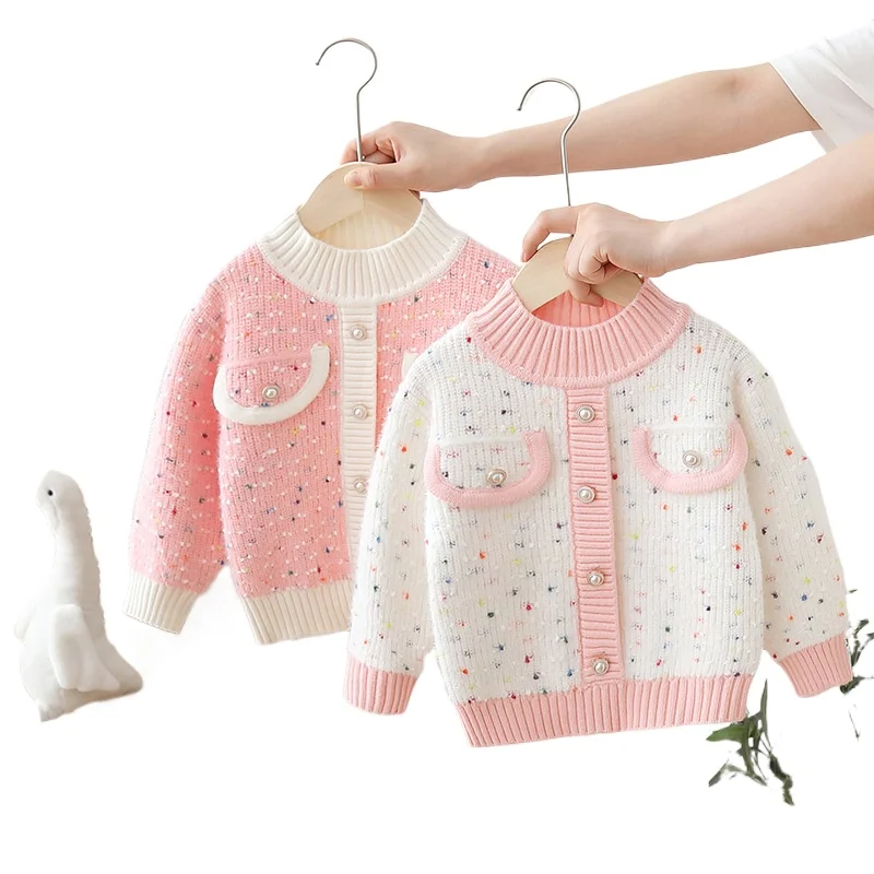 

Toddler Girls Sweaters Kids Baby Knitwear Pullover Fall Winter Children's Clothes