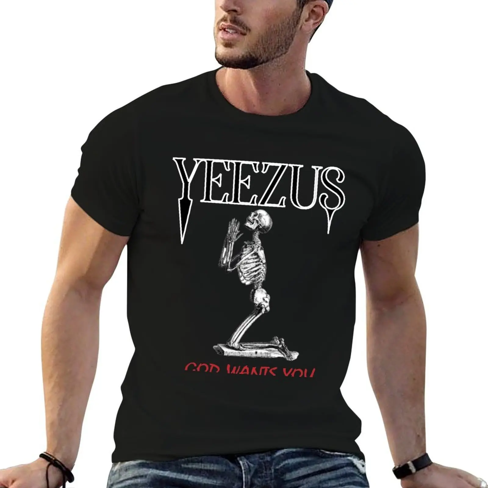 

Yeezus skeleton T-Shirt t shirt for man men t shirt cotton 100% T-Shirt