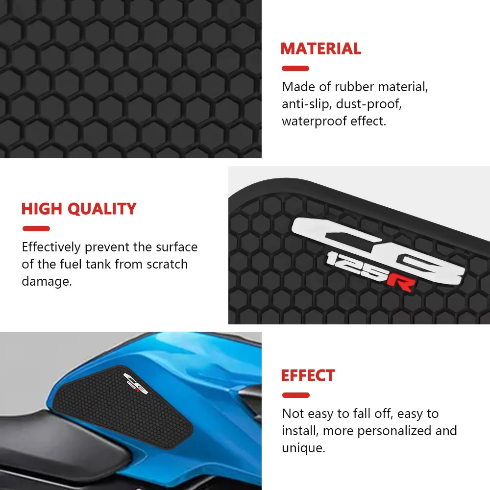 Naklejki ochronne na boczne zbiorniki paliwa motocykla, nakładki na kolana, pady antypoślizgowe CB125R 2025 cb125r 2024 CB 125R 2018-2025