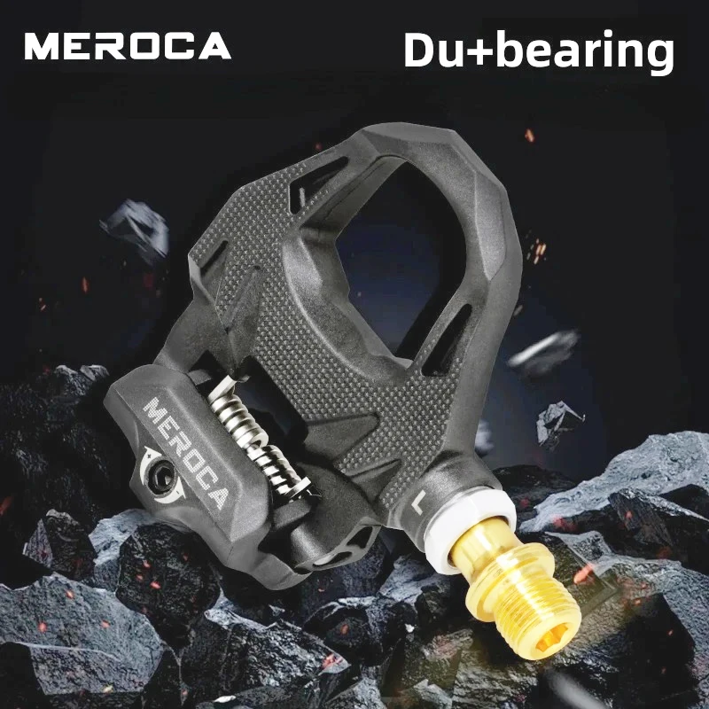 

MEROCA Road Bike Pedal: Lightweight, Self-Locking, SPD System, with Locking Plate, Peilin