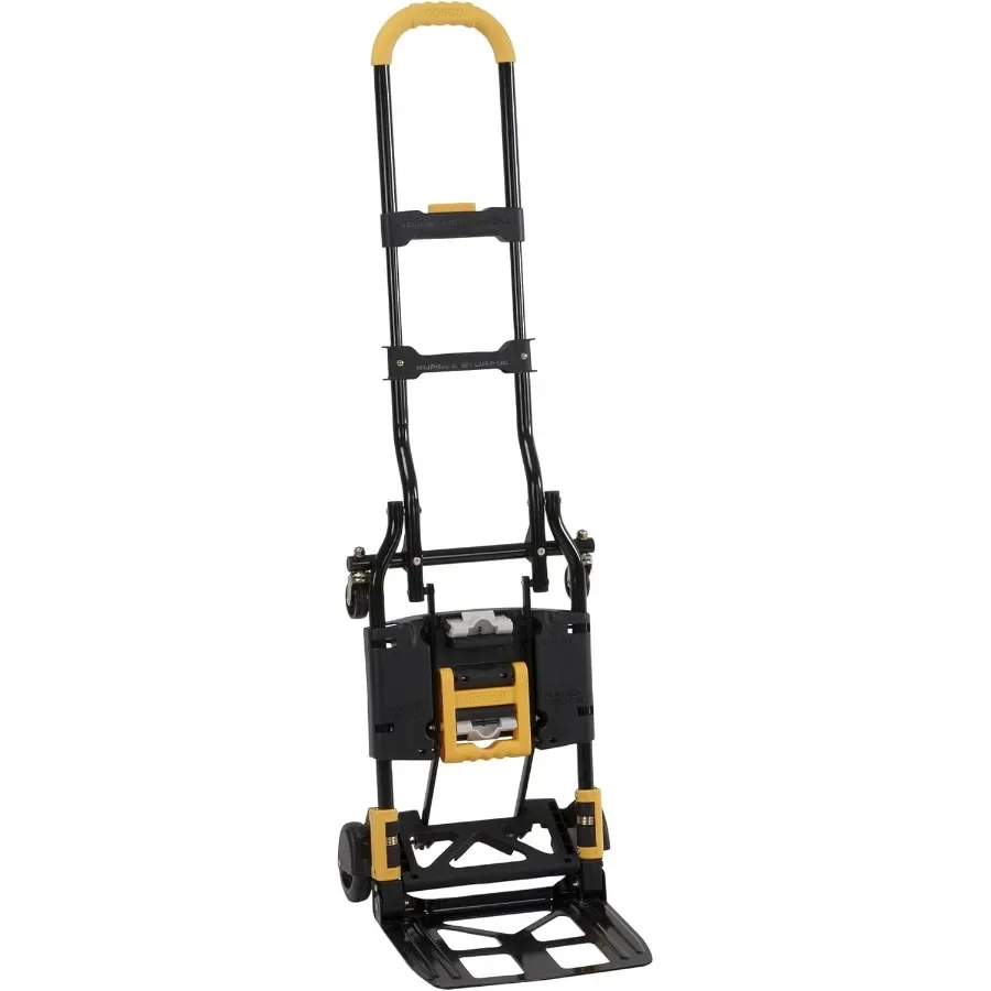 12225YGB1E 2in1 Folding Hand Truck with 300 lb Capacity for HeavyDuty Moving MultiPosition Design with Extendable Handle for Ea