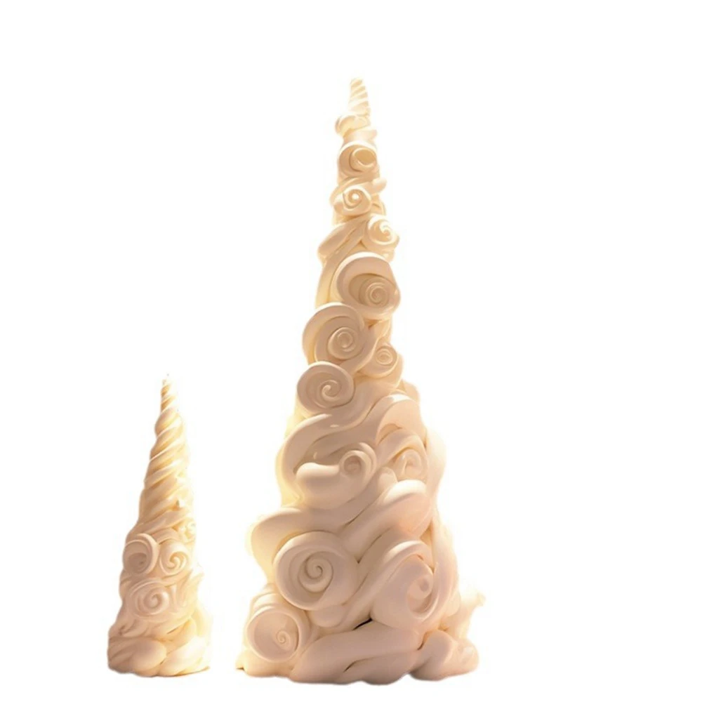 

Spiral Christmas Tree Aromatherapy Candles Handmade DIY Candle Silicone Mold Scented Making Tools 3D DIY Handmade Fragrance