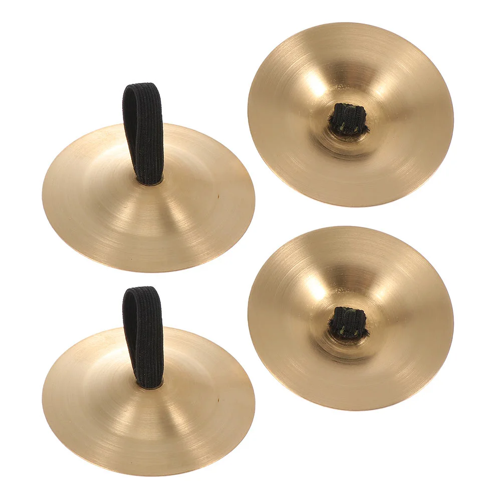 2 Pcs Music Orff Copper Cymbals Child Toys for Babies Musical Dancer Ball Party